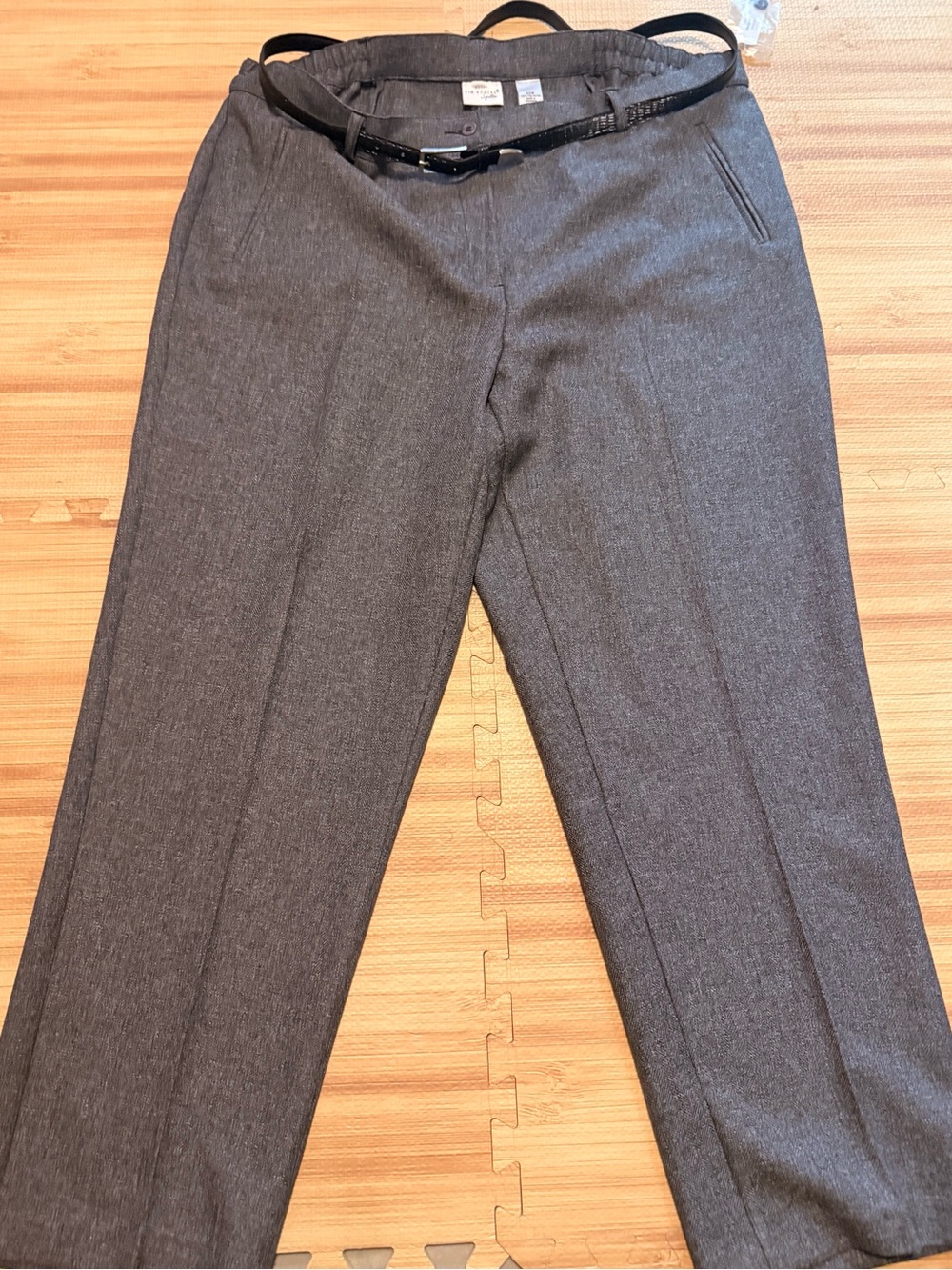 Kim Rogers Signature Charcoal Gray Dress Pants with belt size 20W